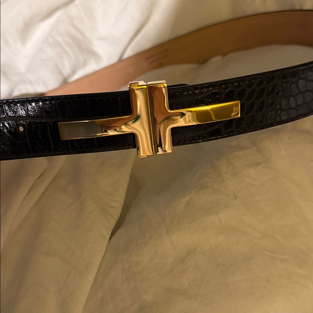 Tom Ford Crocodile T belt - Picture 2 of 7